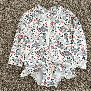 Floral Long Sleeve Swimsuit